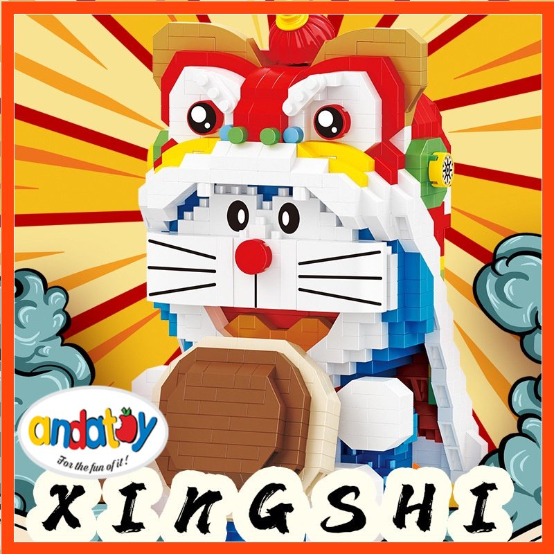 Đồ chơi lắp ráp mô hình Doraemon Kỳ Lân đồ chơi lego xếp hình doraemon đáng yêu cho bé ANDATOY AD1138