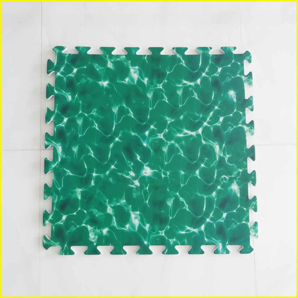 Xốp trải sàn hình sóng biển 3D kích thước 60x60cm dày 1cm, Bộ 4 tấm, Hình ảnh sống động