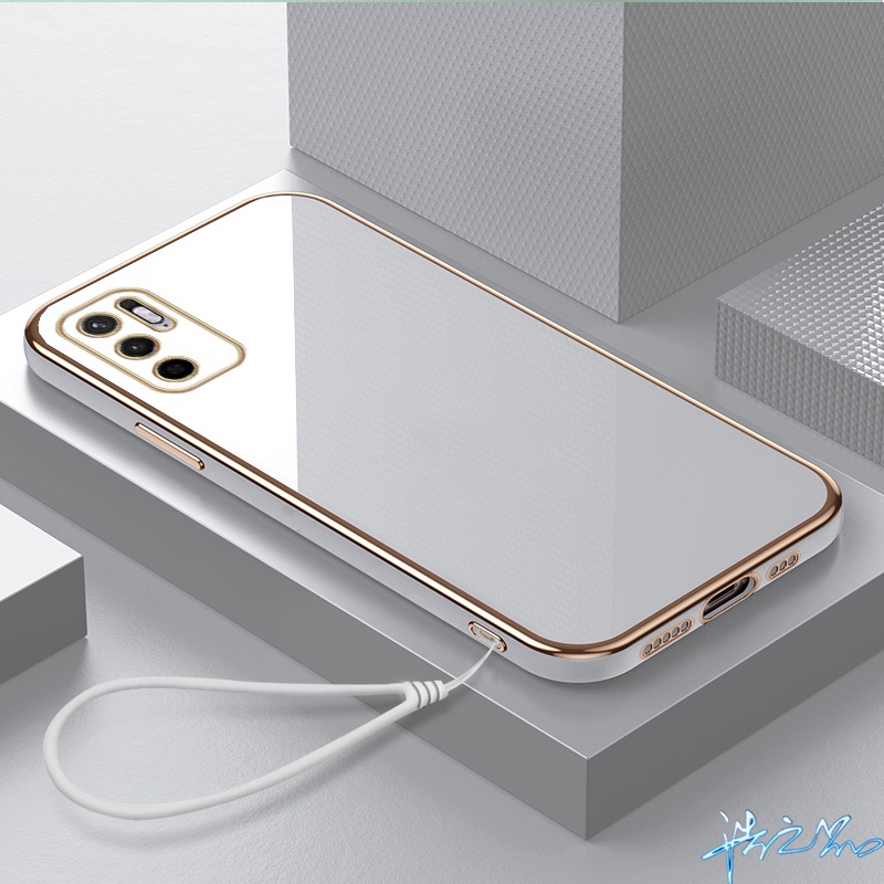 Ốp lưng Redmi Note 11 12 11S 10 10S 9 Pro Ốp lưng họa tiết sang trọng Mịn viền thẳng Vỏ mềm Vỏ điện thoại + Dây buộc miễn phí