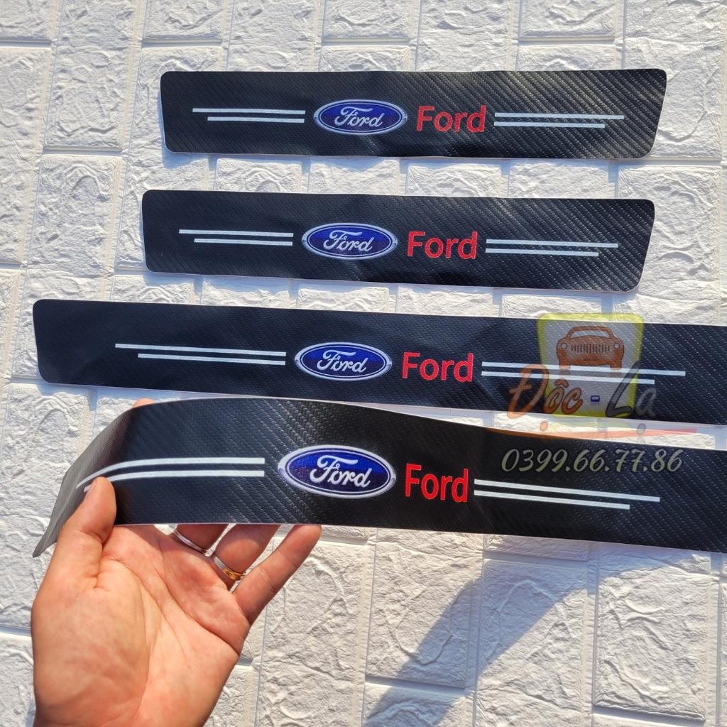 FORD - Nẹp Dán Logo FORD Chống Trầy Xước Bảo Vệ Bậc Cửa Xe Hơi/ Bảo Vệ Cốp Sau Xe Hơi Bền Đẹp