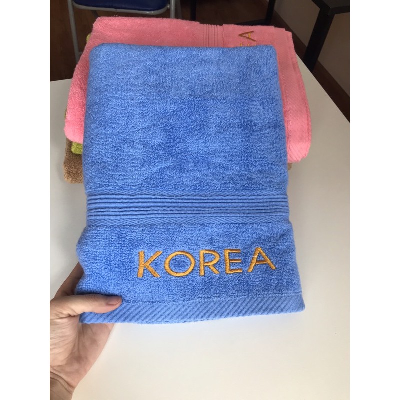Khăn tắm Korea 100% cotton KT 60*1m2 mềm mịn, dày dặn, thấm hút nước tốt, dùng trong gia đình