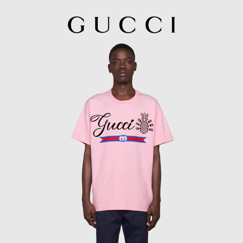Áo Thun Cotton Hình Quả Dứa Gucci ⚡