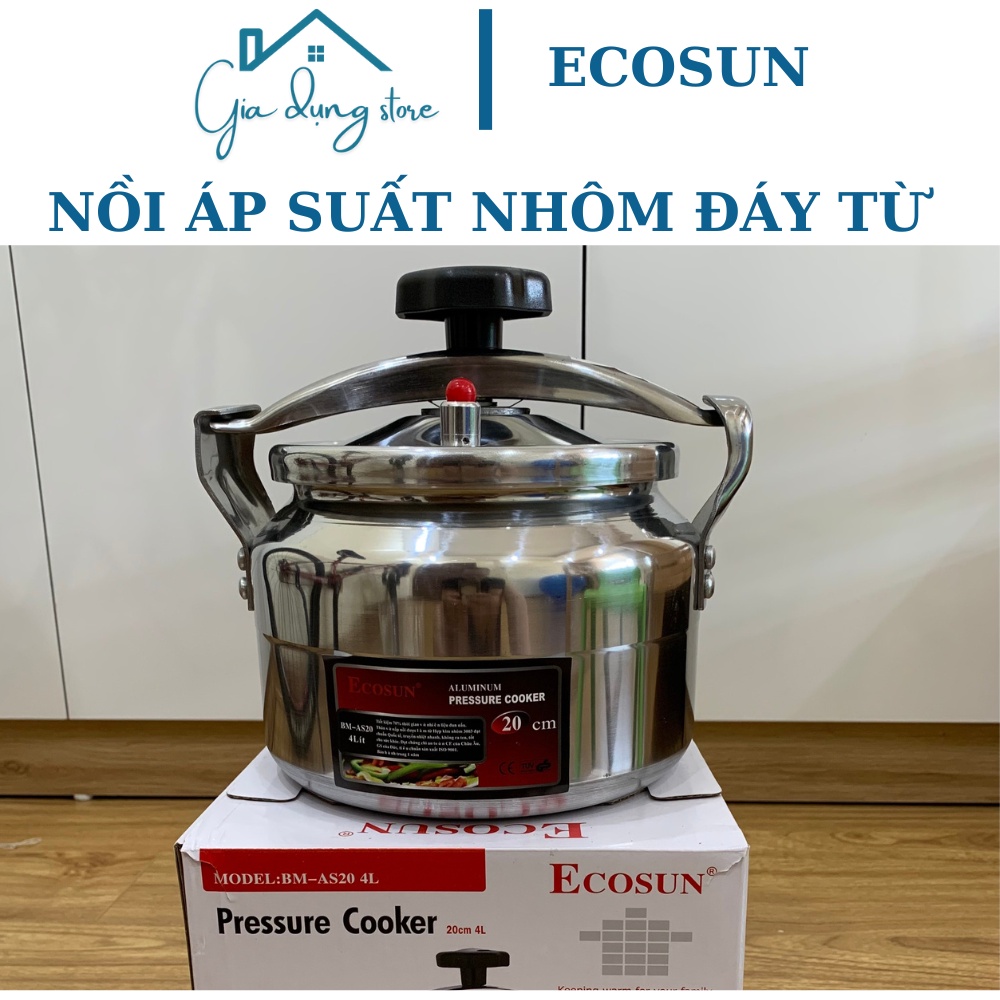 Nồi áp suất nhôm cao cấp đáy từ dung tích 4 Lit, sử dụng cho tất cả các loại bếp, cam kết chất lượng chính hãng