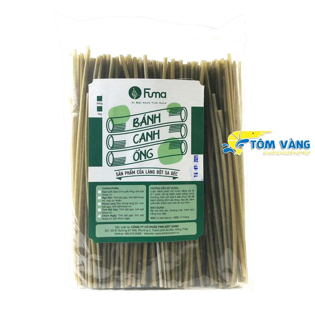 Bánh canh ống chùm ngây FUMA 500gr/gói, bánh canh eatclean ăn kiêng