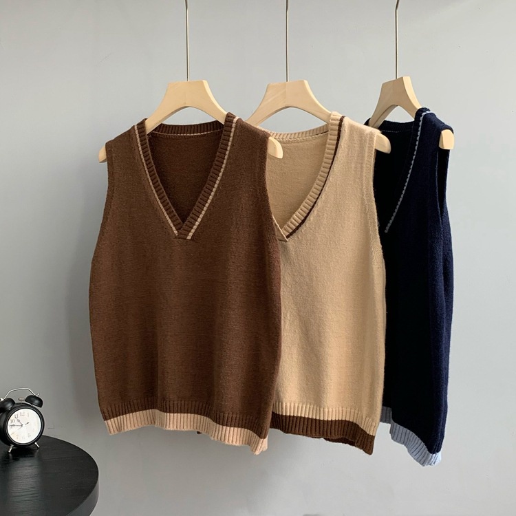 Áo khoác len không tay gile Phong Cách Hàn Quốc Instagram freesize unisex