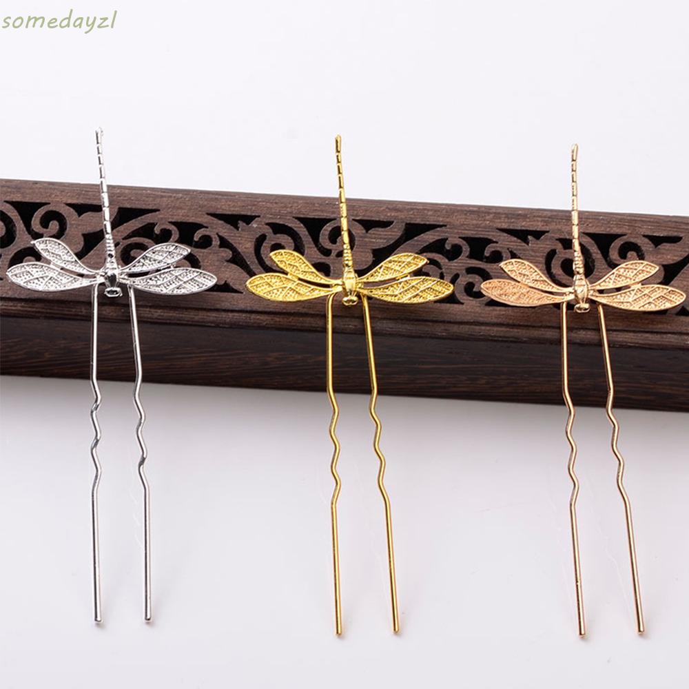 (Hàng Mới Về) Set 1 / 5 Trâm Cài Tóc Hình Chuồn Chuồn Thời Trang Nữ Diy