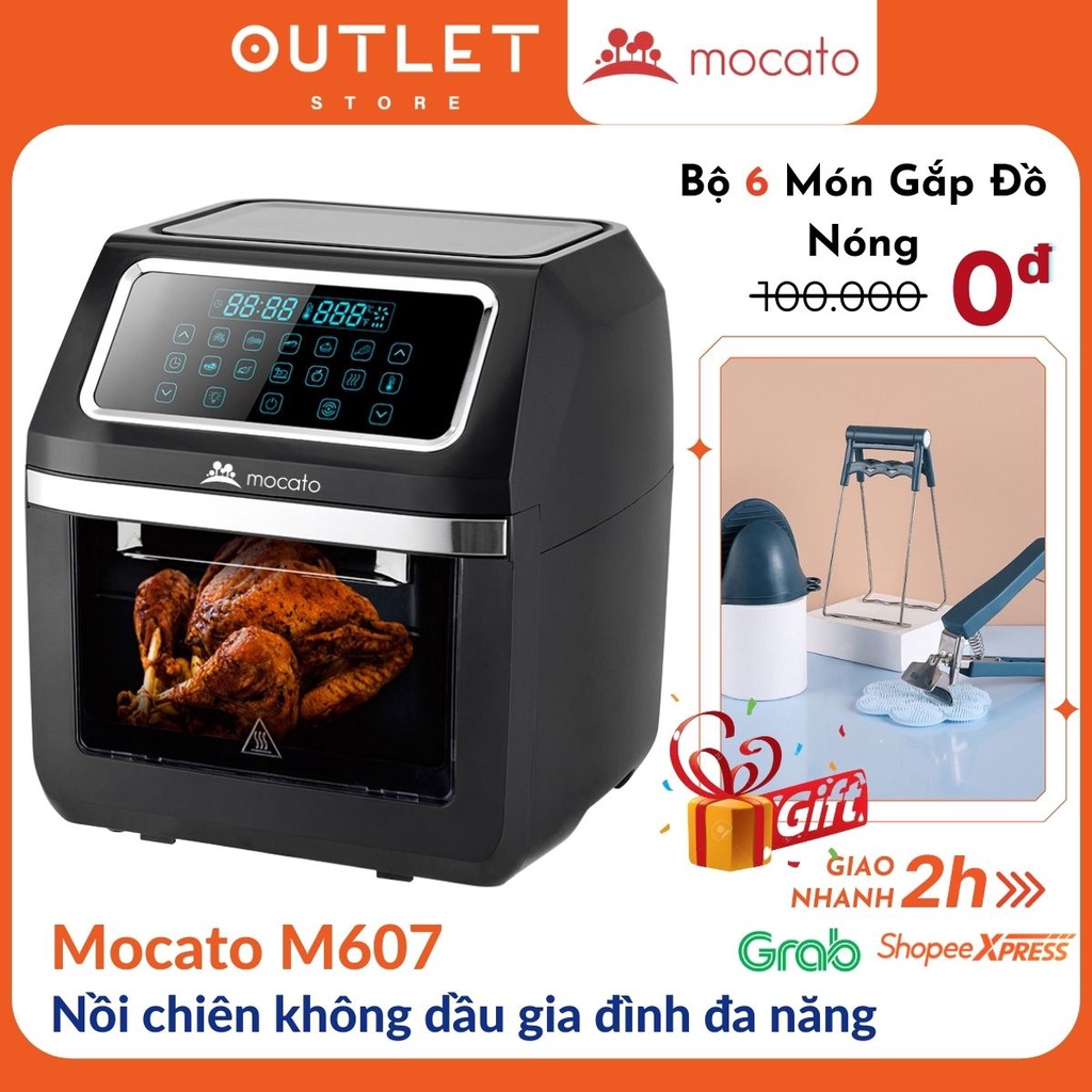 Nồi chiên nướng không dầu gia đình đa năng Mocato M607 dung tích 10L suất 1800W