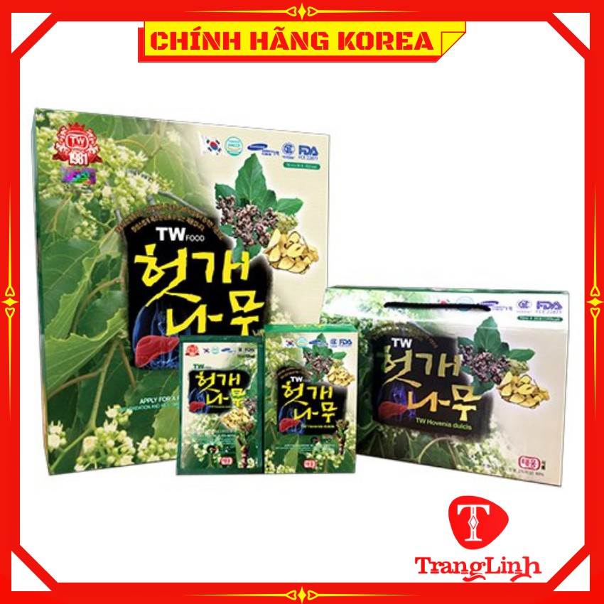 Bổ gan hàn quốc Taewoong Food, hộp 30 gói - Nước bổ gan Hovenia chính hãng - tranglinhkorea