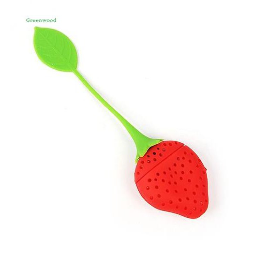 Dụng Cụ Lọc Trà , Lá Bách Thảo , Lá Bằng Silicone Hình Trái Dâu