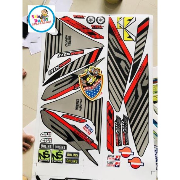 Tem rời ex 150 sọc đỏ đen 3 lớp