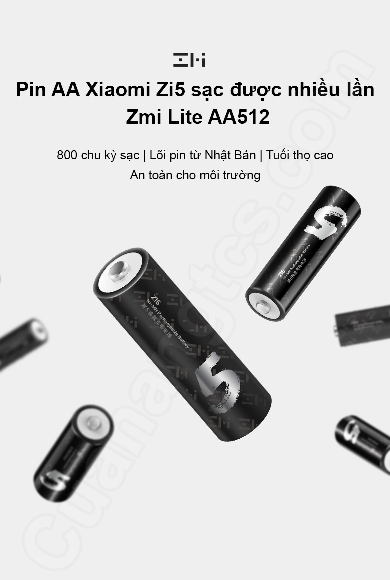 Pin AA Xiaomi Zi5 sạc được nhiều lần Zmi Lite AA512