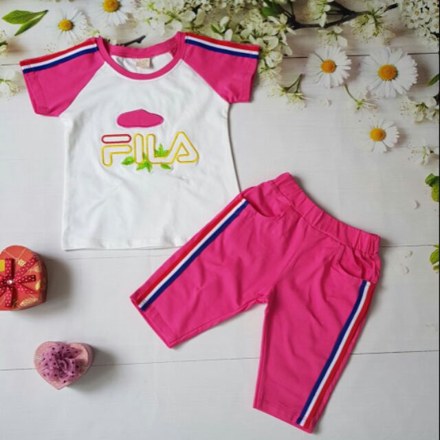 Bộ lửng bé gái thêu FILA