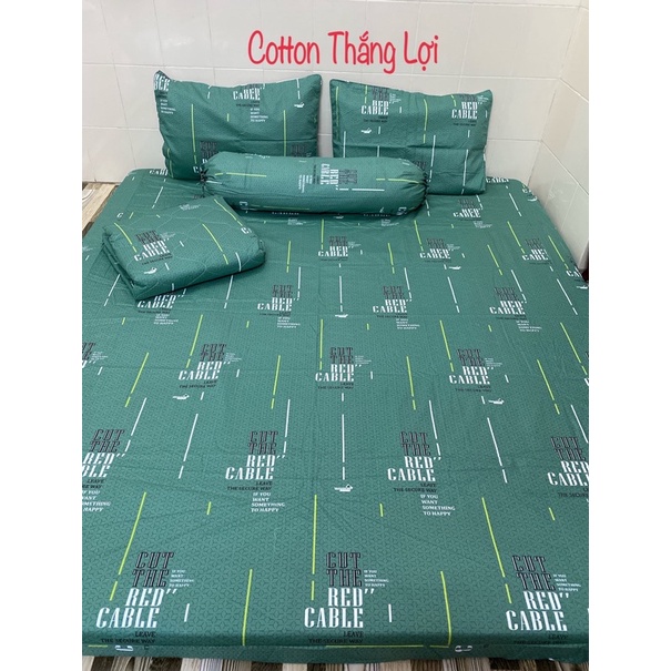 SET 5 MÓN {size drap 1m8} VẢI COTTON THẮNG LỢI chat chọn mẫu