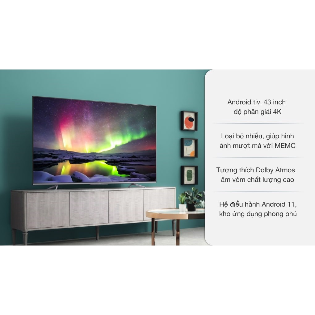 [Mã 154ELSALE2 giảm 7% đơn 300K] Tivi Android TCL 4K 43 inch 43P725 tràn viền sang trọng - Bảo hành chính hãng 2 năm