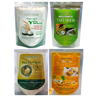 Tinh bột làm sáng da nghệ + trà xanh + yến mạch nguyên chất lucky star
