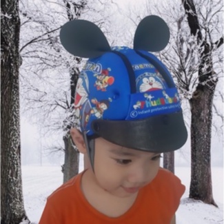 Mũ Bảo Hiểm Tem Hoạt Hình Lưỡi Trai Cho Bé Tập Đi 7 Tháng Đến 5 Tuổi_Kershop9t