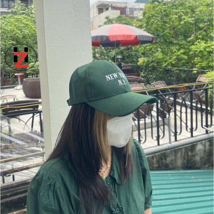 Mũ lưỡi trai HAZIN HZMLTNY thêu chữ New York NY ulzzang unisex phù hợp cho cả nam và nữ nhiều màu