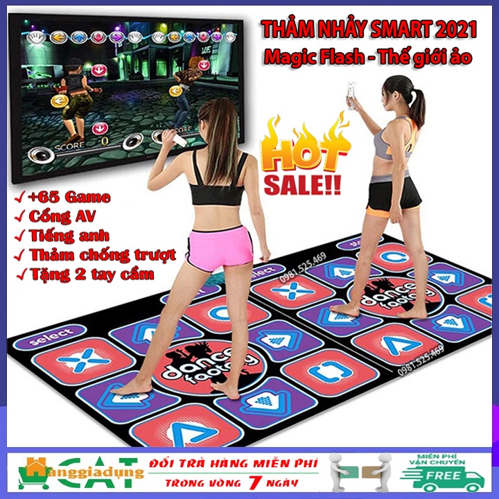 [Thế giới ảo] Thảm nhảy Smart, thảm chơi game trò trí tuệ, chạy bộ, cổng AV, kết nối không dây