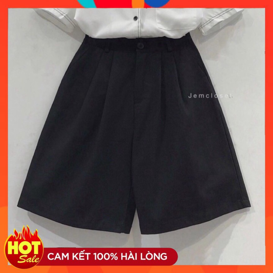 Quần đùi kaki thụng trơn LC