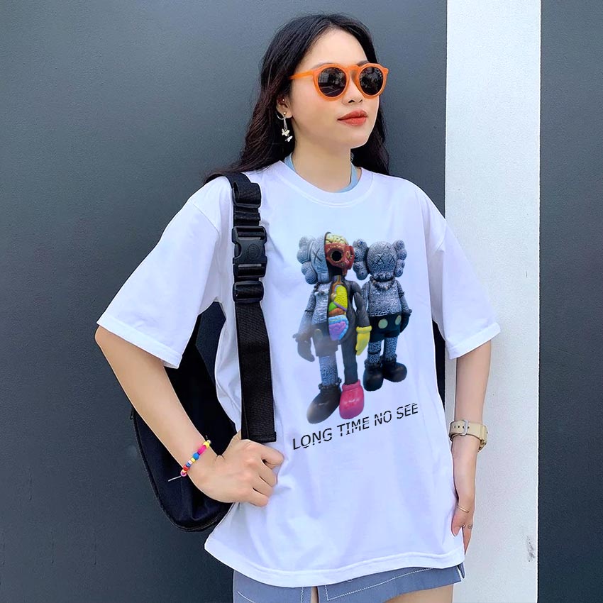 Áo thun in hình BEEBEE  Long time no see -LTNS001 (đen-trắng) 100% COTTON | BigBuy360 - bigbuy360.vn