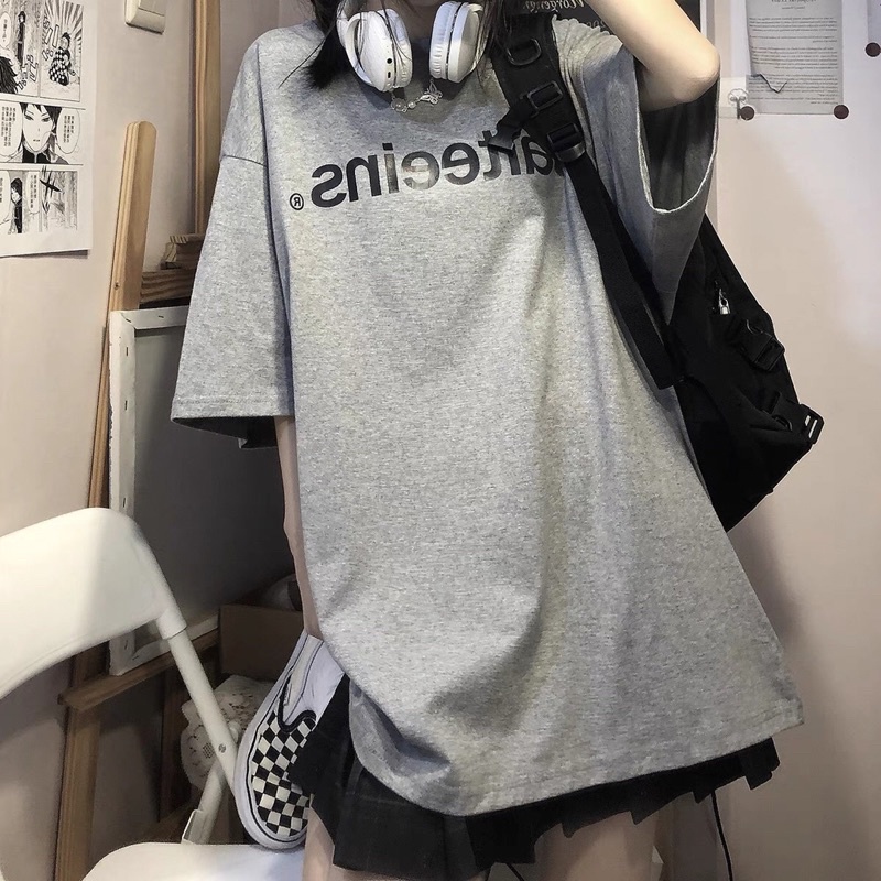 Áo thun cotton tay lỡ dáng rộng unisex - Teeins