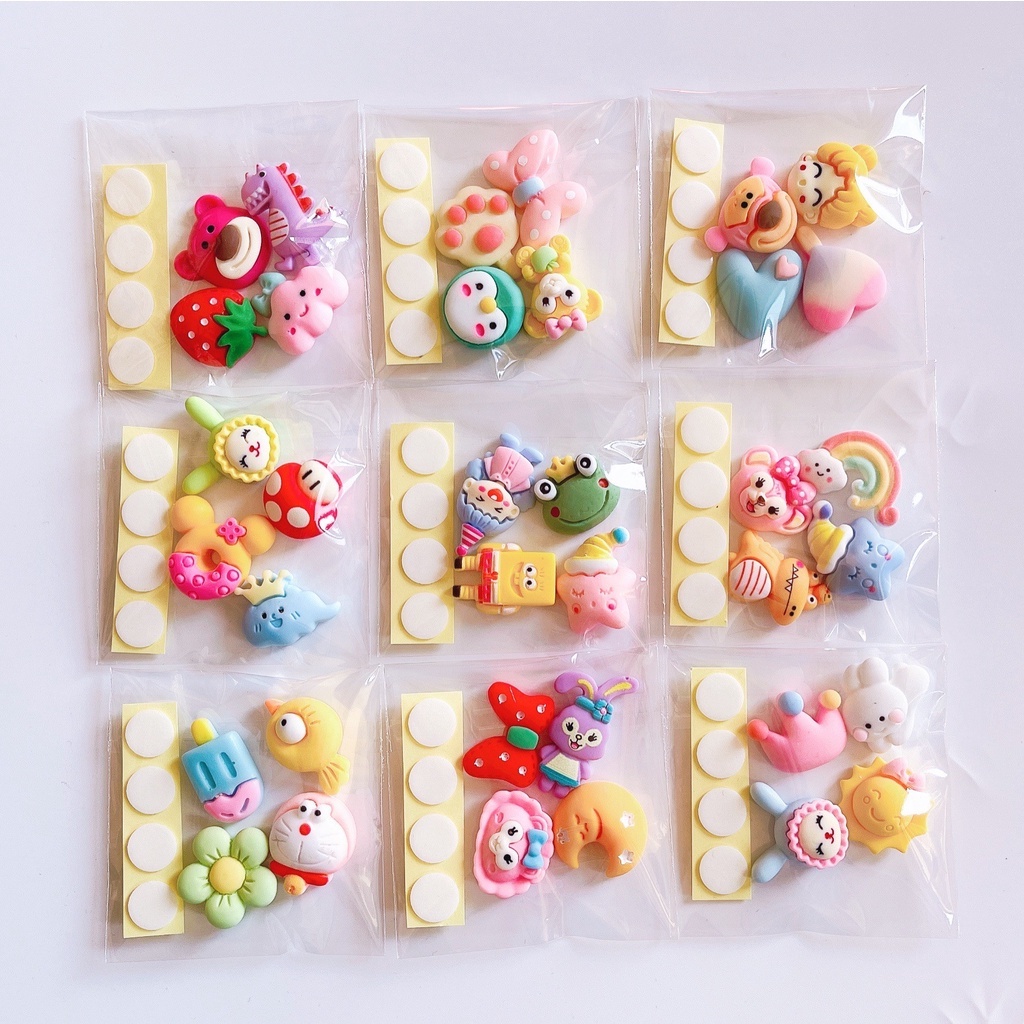 Sticker 3D có sẵn keo trang trí bình nước  / Miếng dán 2D dễ thương trang trí ốp lưng điện thoại sổ tay TingTing