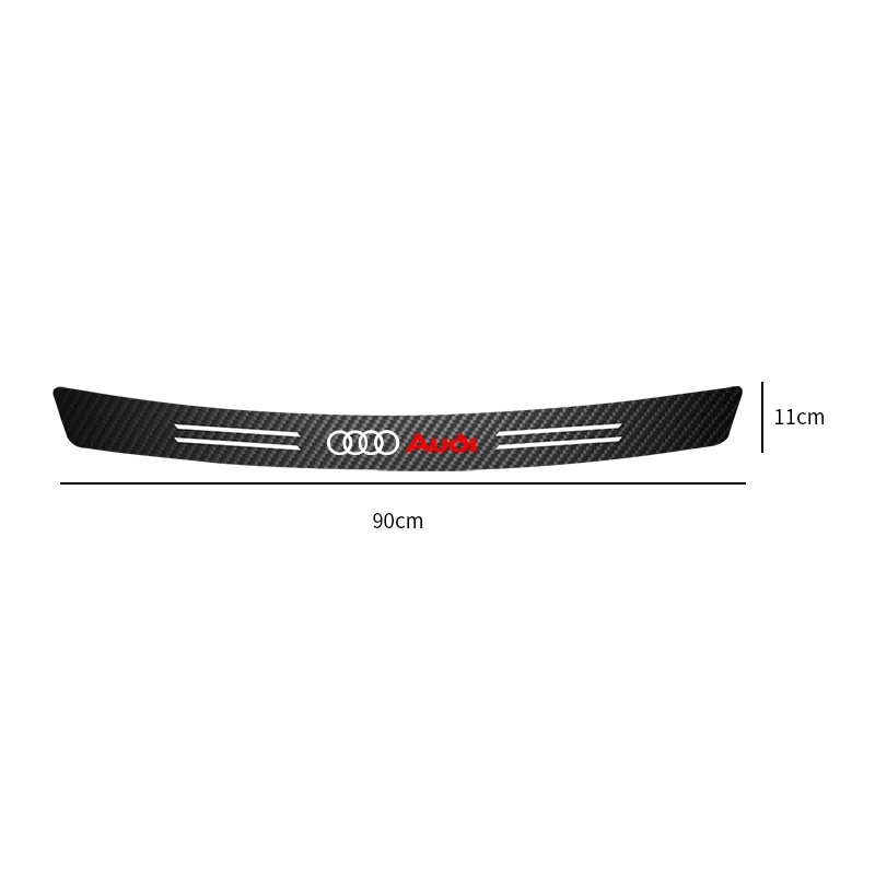 1 Miếng Dán In Họa Tiết Sợi Carbon Trang Trí Đuôi Xe Hơi Audi A3 8P A6 C5 A4 B6 B8 S4 RS4 S5 B9 S3 8V RS3 S6 S8 S2 S7 SQ5 SQ7