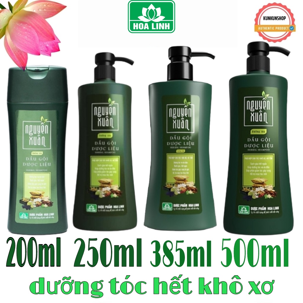 [SG] Dầu Gội Dược Liệu Nguyên Xuân Xanh 350ml + +35ml, 450ml+50ml , 600ml +60ml Dưỡng Tóc hết rụng, hết khô xơ, gàu ngứa