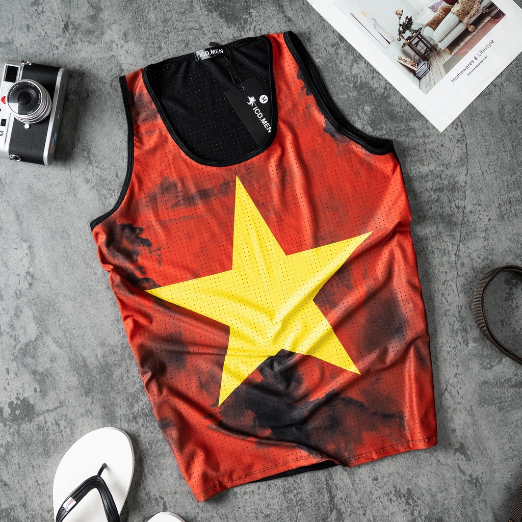 TANK TOP 3D Cotton Dạng Da Cá Siêu Thoáng Mát Thấm Hút Mồ Hôi , BIGSIZE Đến Từ ID.Officiel