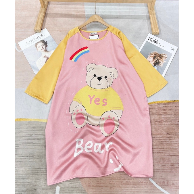 váy ngủ lụa hoạt hình dễ thương