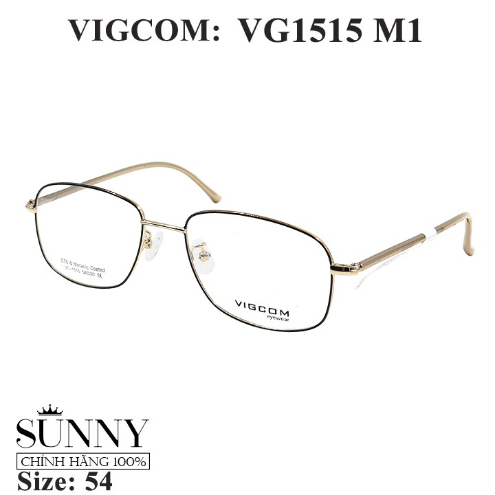 Gọng kính thời trang Vigcom VG1515 nhiều màu chính hãng, thiết kế dễ đeo bảo vệ mắt
