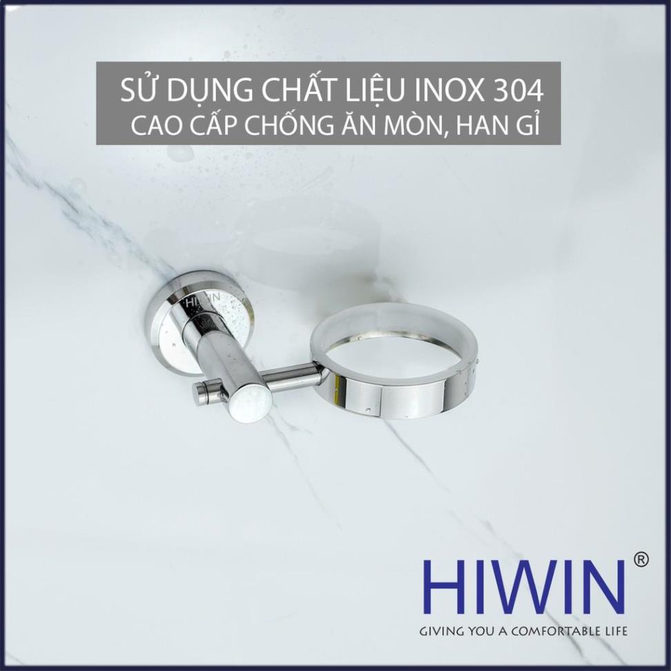 Kệ cốc đơn đựng bàn chải nhà tắm inox 304 mặt gương HIWIN Y-531