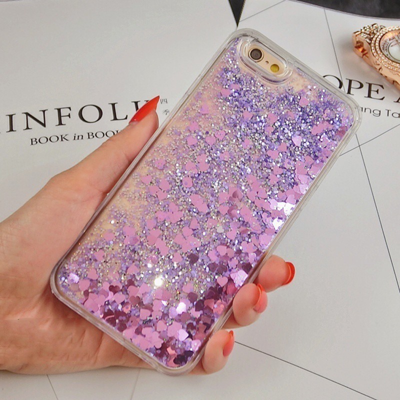 Chất lỏng động Cát lún Trong suốt TPU mềm Vỏ điện thoại di động Dành cho iPhone 6 7 X 8 cộng với XS MAX 11Pro XR