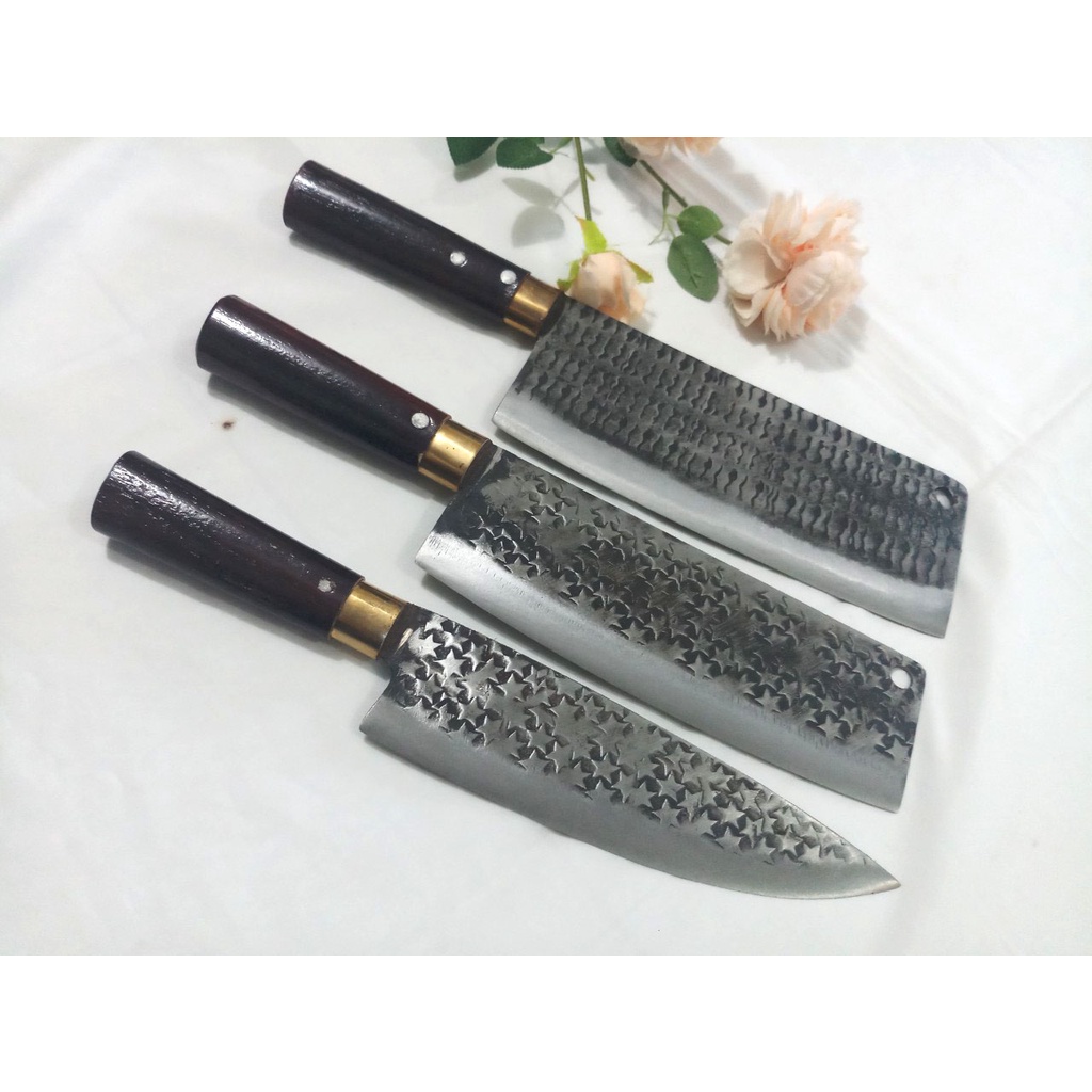 DAO BẾP HẬU LỘC - BỘ 3 DAO MÃ HL1 ĐỘC 6996