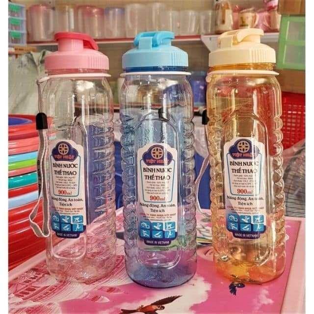 Bình Đựng Nước Học Sinh, Đi Thể Thao - Bình Đựng Nước Đa Năng 900ml