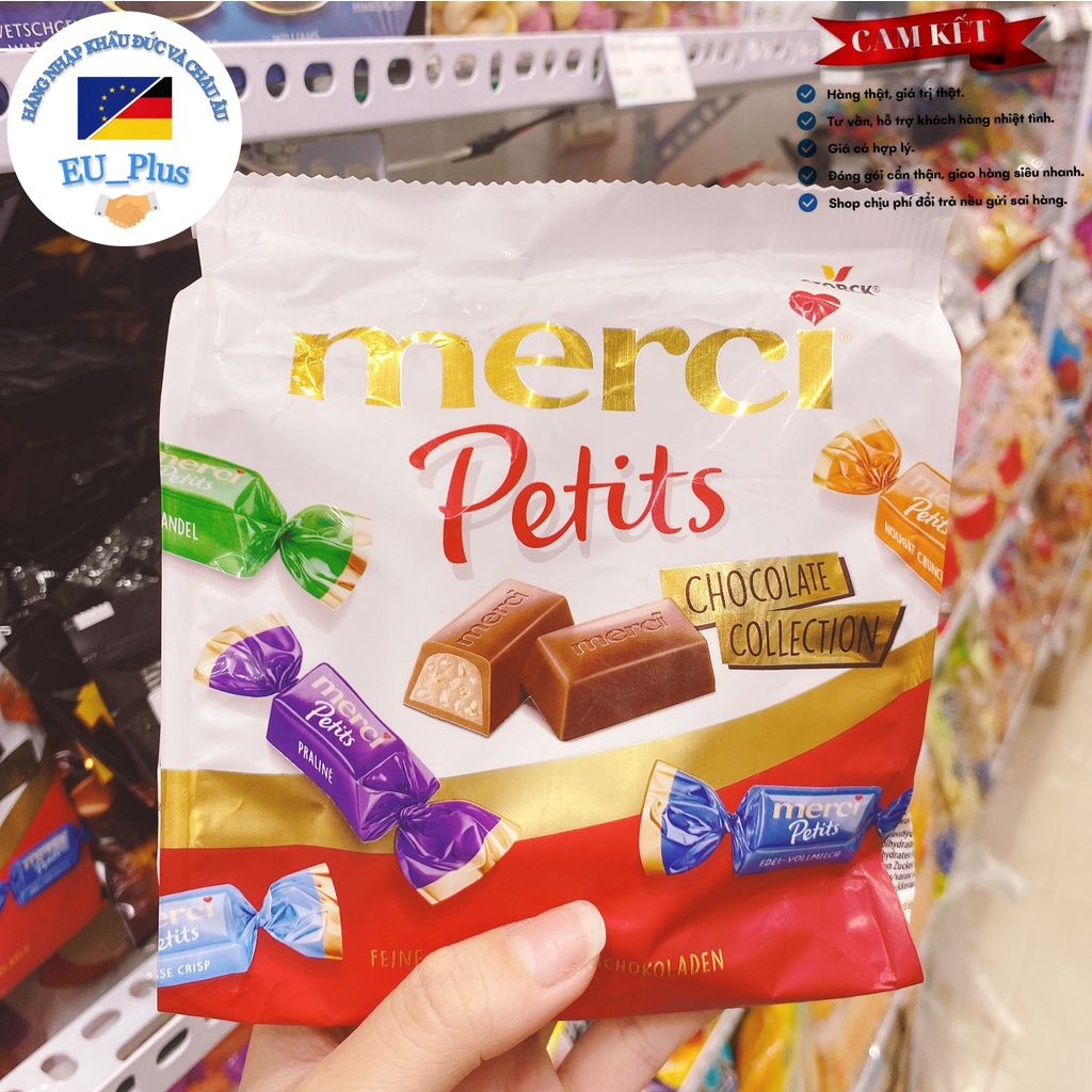 Kẹo Socola Merci Petits Các Vị Gói 125g Đức