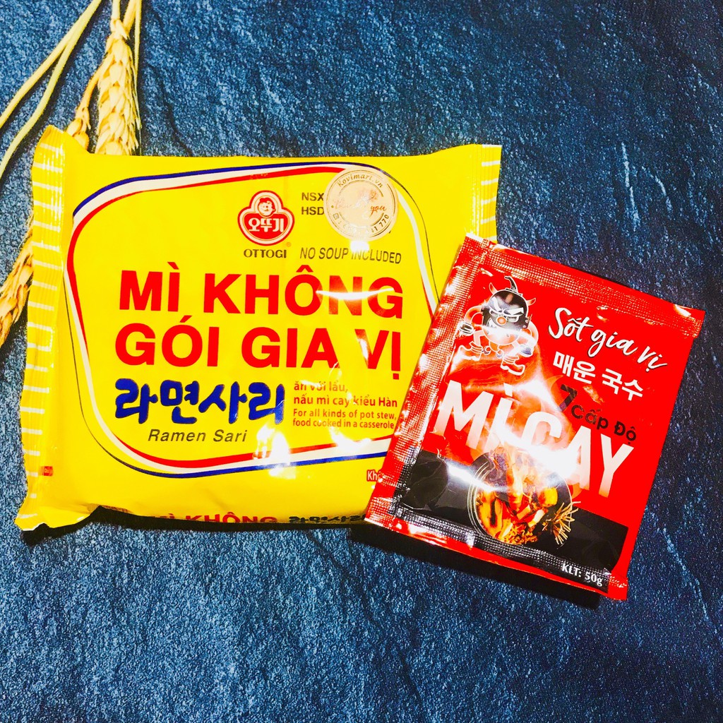 Combo Nấu Mì Cay Cấp Độ Hàn Quốc Kèm Sốt