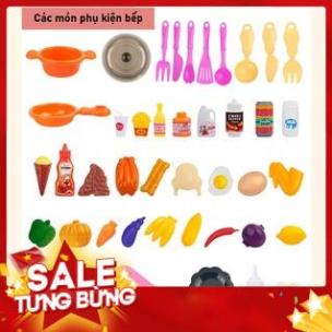 Bộ đồ chơi nhà bếp cỡ lớn cao 73cm - Đồ chơi bếp nấu ăn giáo dục trẻ em bé trai bé gái