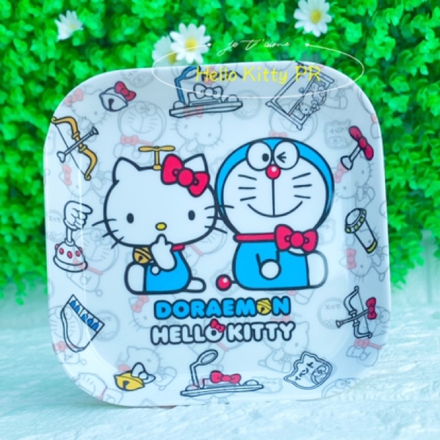 Dĩa vuông Hello Kitty - Doremon Doraemon