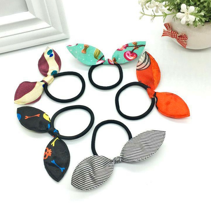 Set 5 thun cột tóc cho bé phong cách Hàn Quốc BBShine, Combo 5 dây cột tóc cho bé tai thỏ nhiều màu sắc đáng yêu – P147