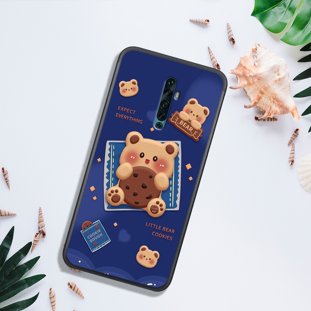 ỐP LƯNG OPPO K3 - REALME X - RENO - RENO 2 - RENO 2F , IN HÌNH GẤU NÂU CHOCOLATE ĐÁNG YÊU.