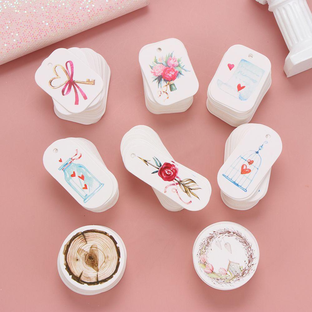 Set 50 Thẻ Giấy Kraft Gói Quà Valentine