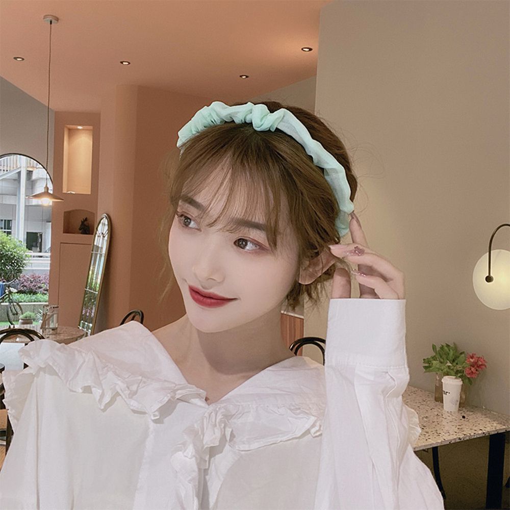 Cài tóc vải lưới voan màu trơn thời trang cho nữ MIHAN1