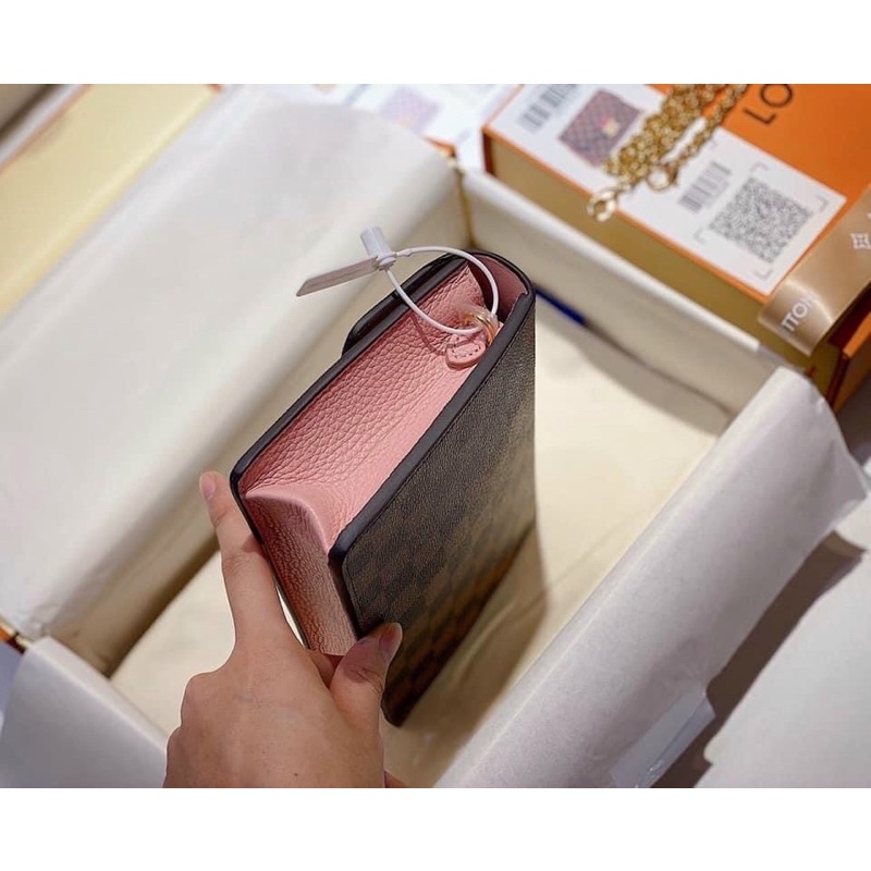 Túi mini khoá bấm ô nâu