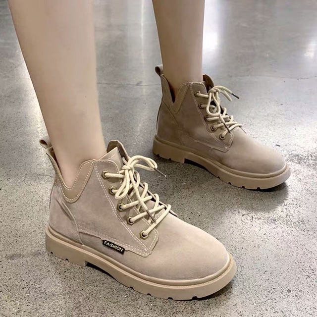 B045 [ sẵn be 38] (mẫu mới) Giày Oxford Martin cao cổ buộc dây phong cách Hàn Quốc | BigBuy360 - bigbuy360.vn