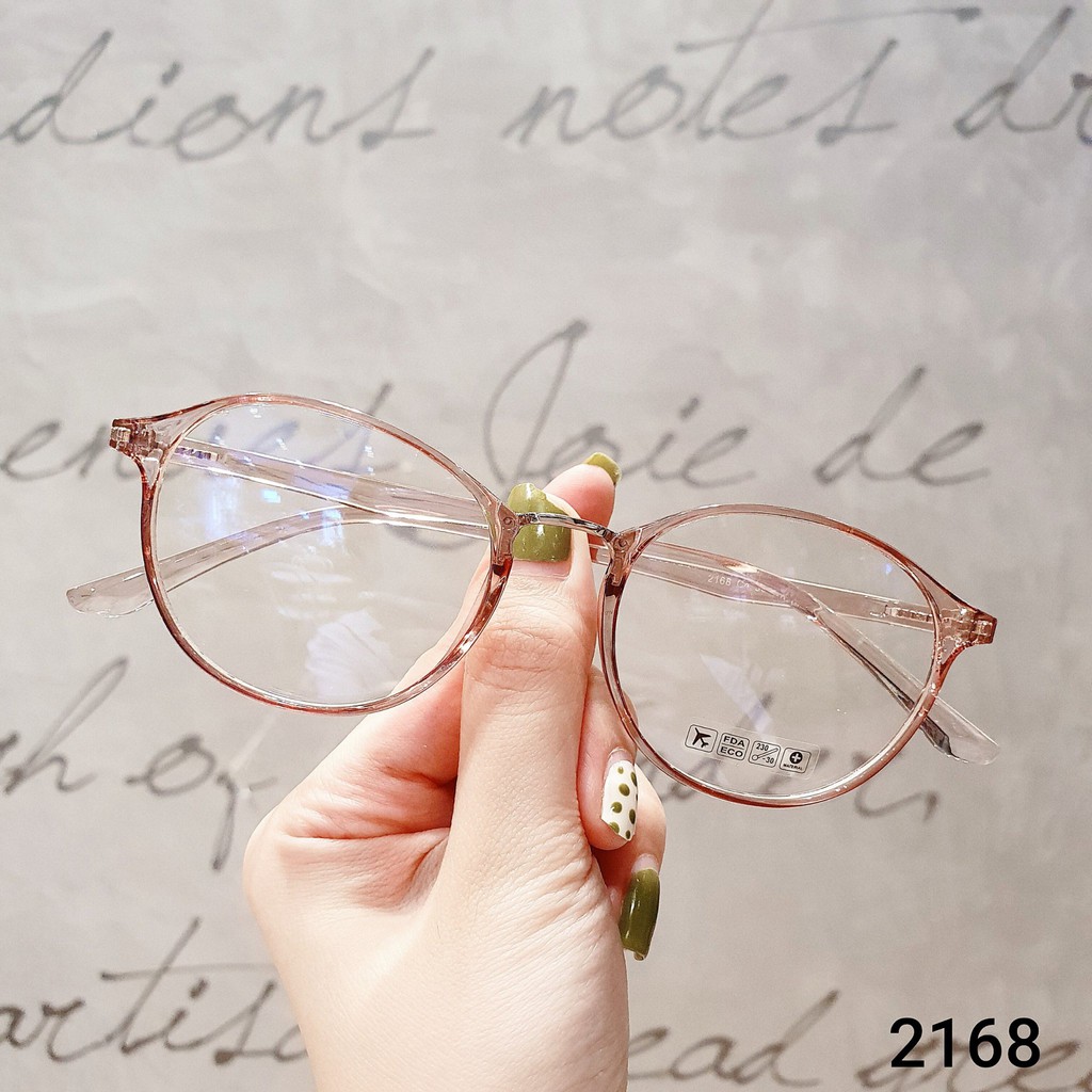 Gọng kính cận nhựa mảnh mắt kính tròn nhiều màu Lilyeyewear 2168