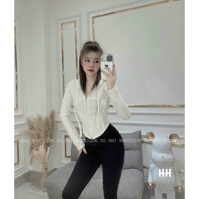 KHOÁC ÔM CROPTOP CÓ NÓN