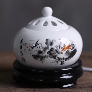 Lư điện xông tinh dầu hoặc đốt bột_gỗ vụn