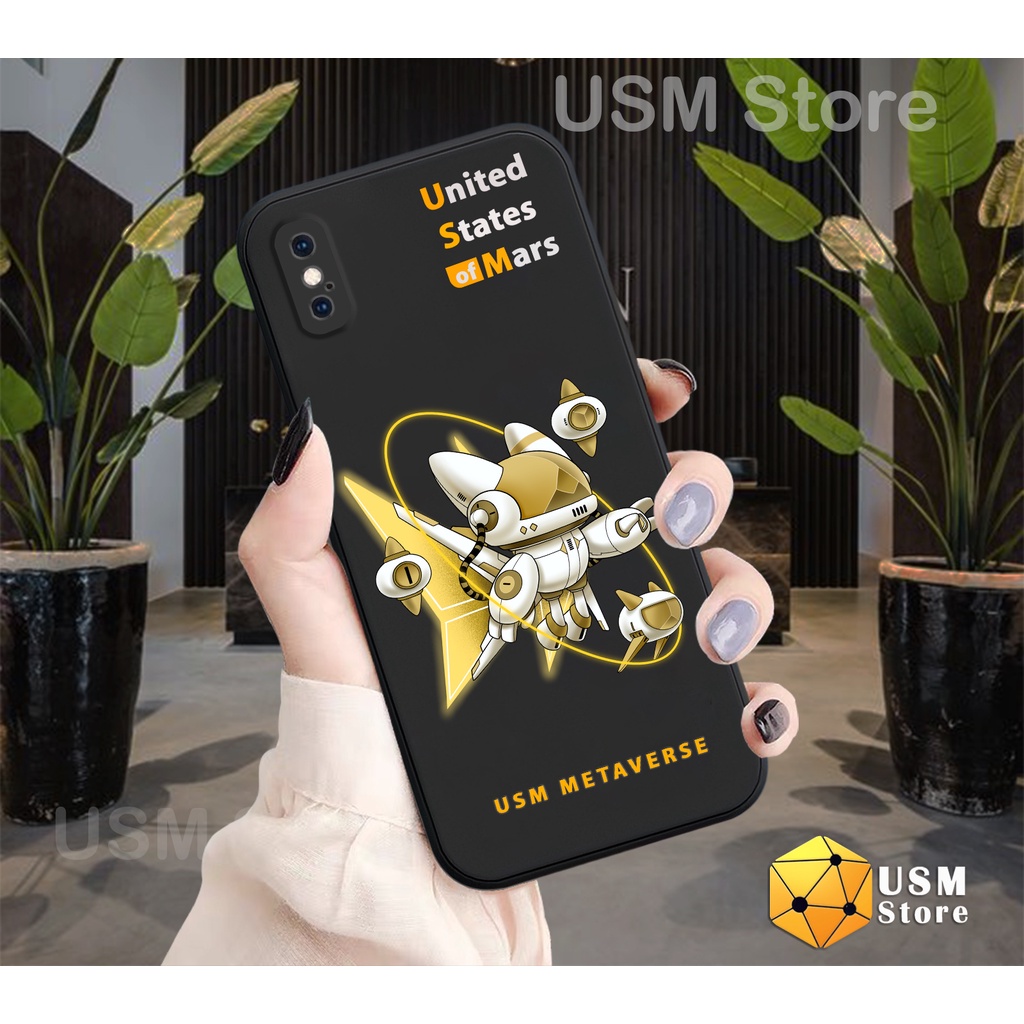 Ốp lưng iphone 6/6s/6 plus/7 plus/8plus/X/XR/XS/XSmax viền vuông, có cạnh bảo vệ camera sau, hình phi hành gia dễ thương