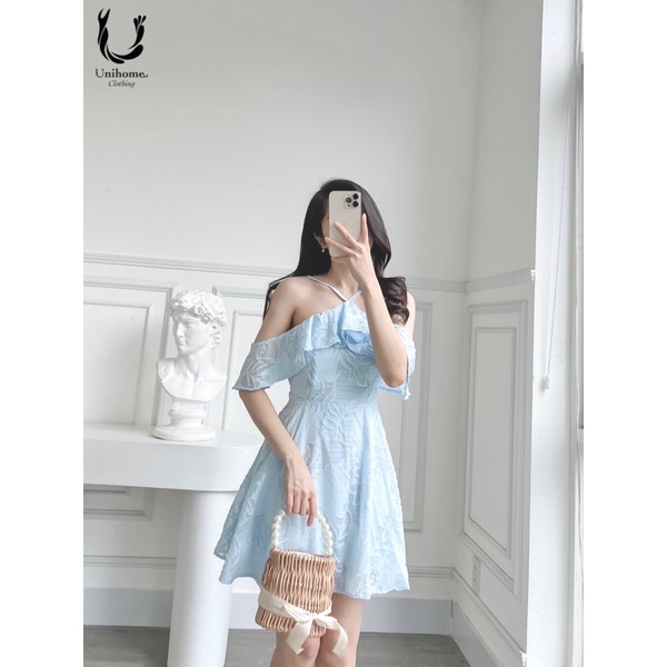 Đầm Váy Cổ Yếm Bèo Vai Mặc Đi Chơi Du Lịch